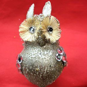 Owl Sequin Rhinestones Christmas Clip Ornament